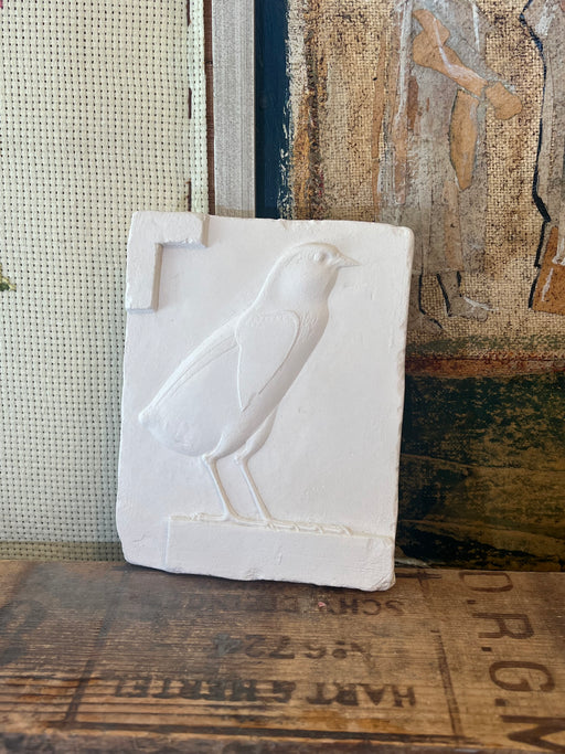 Vintage Cast Stone copy of a Quail Chick plaque by the Metropolitan Museum of Art.