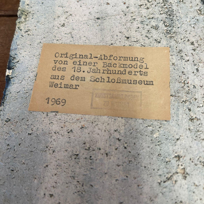 Vintage Ceramic German Impression of Baking Cast Mold of Drummer. Circa 1969