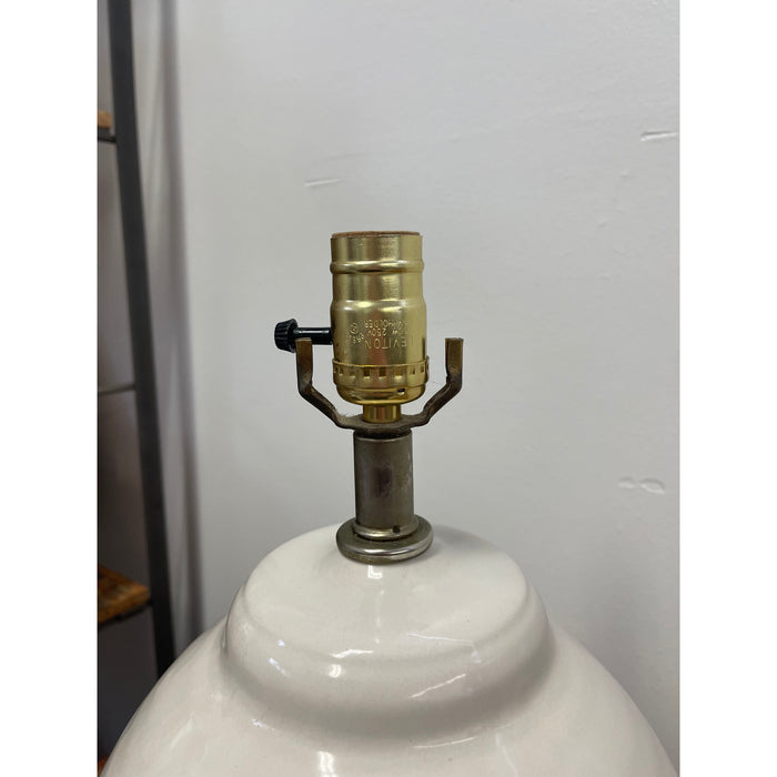 Vintage Ceramic Lamp Base with Floral Motif
