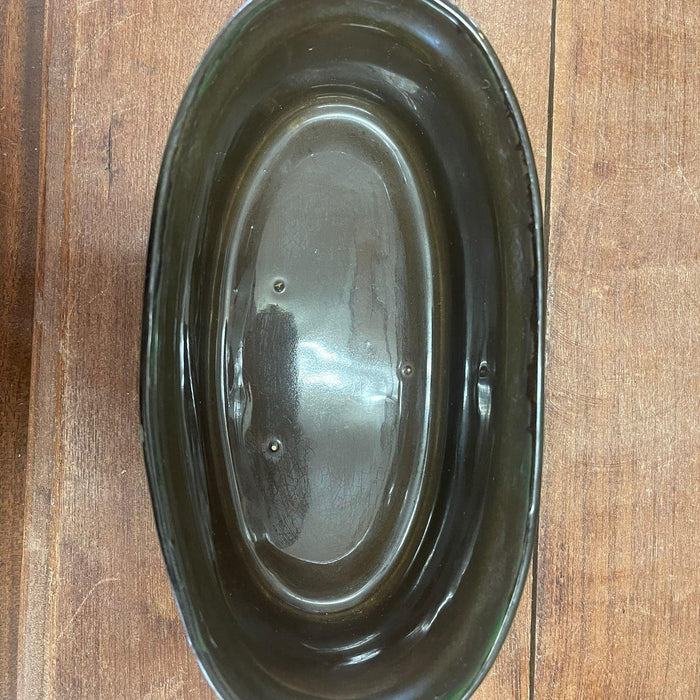 Vintage Ceramic Oval Pot Hand Painted . Import From Holland.