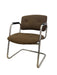 Vintage Chrome Toned Cantilever Armchair - Mid-Century Modern Office or Accent Chair