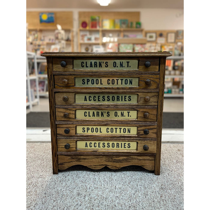Vintage Clark’s 0.n.t Spool Cabinet.