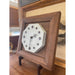 Vintage Clock With Ceramic Face and Wooden Frame