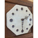 Vintage Clock With Ceramic Face and Wooden Frame