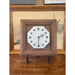 Vintage Clock With Ceramic Face and Wooden Frame
