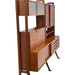 Vintage Danish Imported Mid Century Standalone Bookcase or Bookshelf With Writing Desk or Bar Top