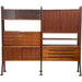 Vintage Danish Imported Mid Century Standalone Bookcase or Bookshelf With Writing Desk or Bar Top