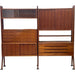 Vintage Danish Imported Mid Century Standalone Bookcase or Bookshelf With Writing Desk or Bar Top