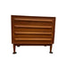 Vintage Danish Mid Century Modern 4 Drawer Teak Dresser Dovetailed Drawers With Milled Solid Wood Handles