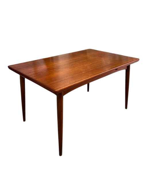 Vintage Danish Mid Century Modern Dining Table with Slide Out Leaves Imported
