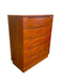 Vintage Danish Mid Century Modern Tallboy Dresser by Nils Jonsson for Torring Mobelfabrik