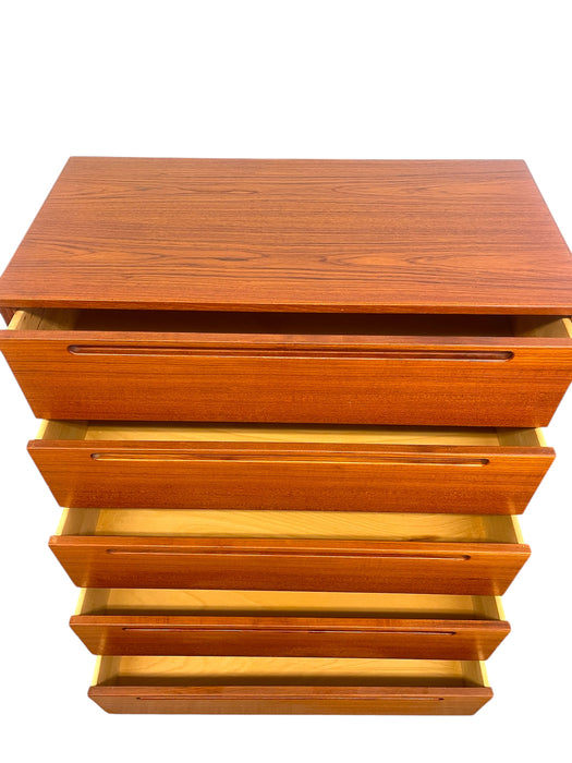 Vintage Danish Mid Century Modern Tallboy Dresser by Nils Jonsson for Torring Mobelfabrik