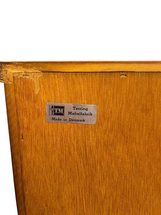Vintage Danish Mid Century Modern Tallboy Dresser by Nils Jonsson for Torring Mobelfabrik