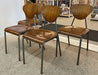 Vintage Danish Modern Chairs With Metal Frame. Set of 4.