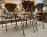 Vintage Danish Modern Chairs With Metal Frame. Set of 4.