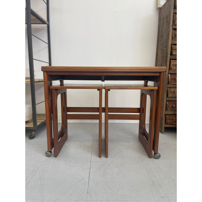 Vintage Danish Modern Nesting Table With Flip Top Uk Import