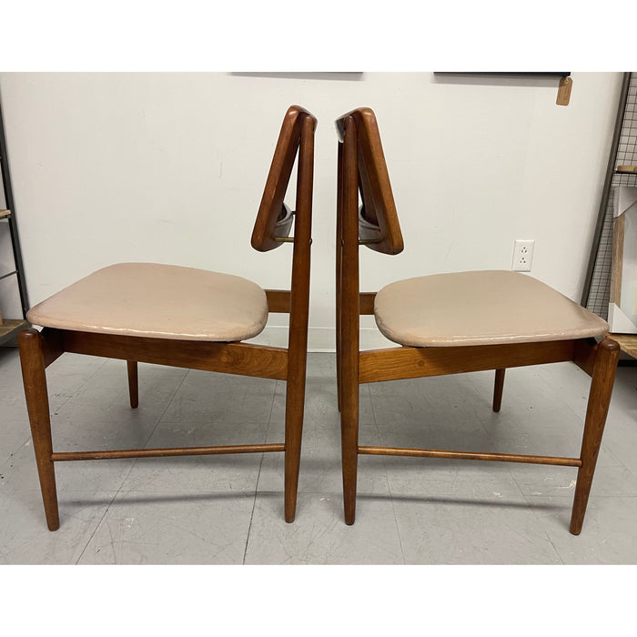 Vintage Danish Modern Style Pair of Rattan Chairs
