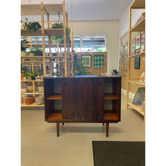 Vintage Danish Modern Style Rosewood Credenza or Record Cabinet