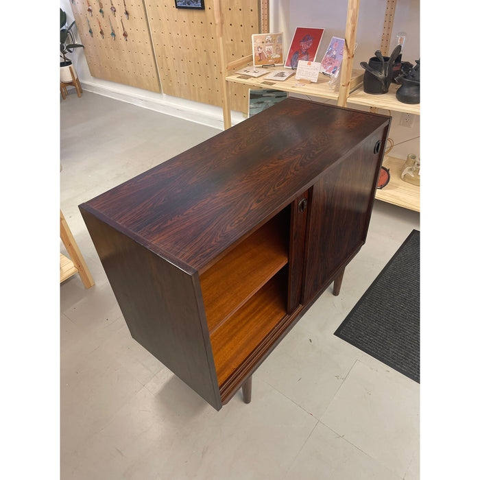 Vintage Danish Modern Style Rosewood Credenza or Record Cabinet