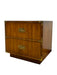 Vintage Dixie Campaigner Two Drawer End Table