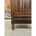 Vintage Dutch Colonial Style Cabinet With Carved Wood Accents.