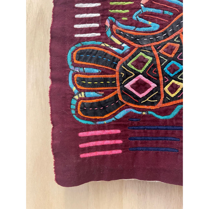 Vintage Embroidery Maroon Fabric