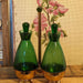 Vintage Emerald Glo Art Deco mid century modern Glasses set.(online purchase only)
