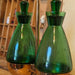 Vintage Emerald Glo Art Deco mid century modern Glasses set.(online purchase only)