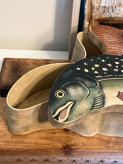 Vintage Fish Shaped Storage Box