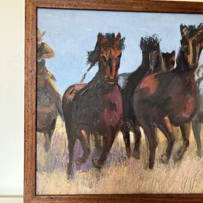 Vintage Framed Abstract Painting