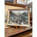 Vintage Framed Original Tinted Photograph of Mountain Side Cityscape