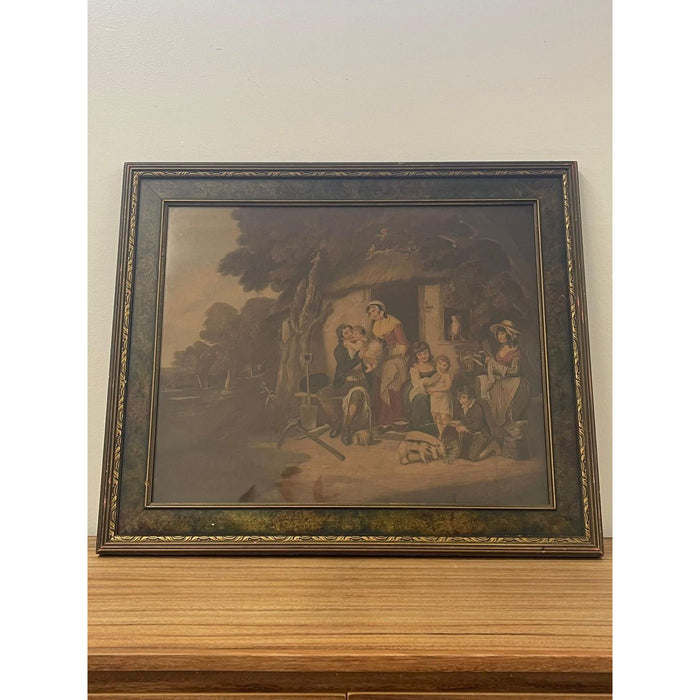 Vintage Framed Print Titled “ Saturday Evening “