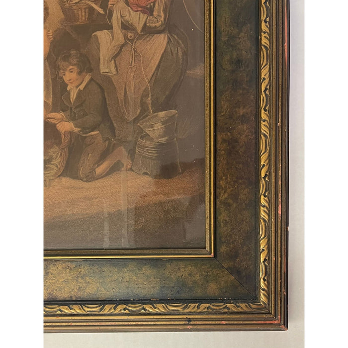 Vintage Framed Print Titled “ Saturday Evening “