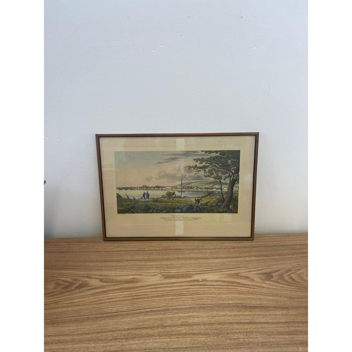 Vintage Framed Scenic Print of Montreal St. Helens Island by J Gray.