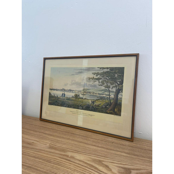 Vintage Framed Scenic Print of Montreal St. Helens Island by J Gray.