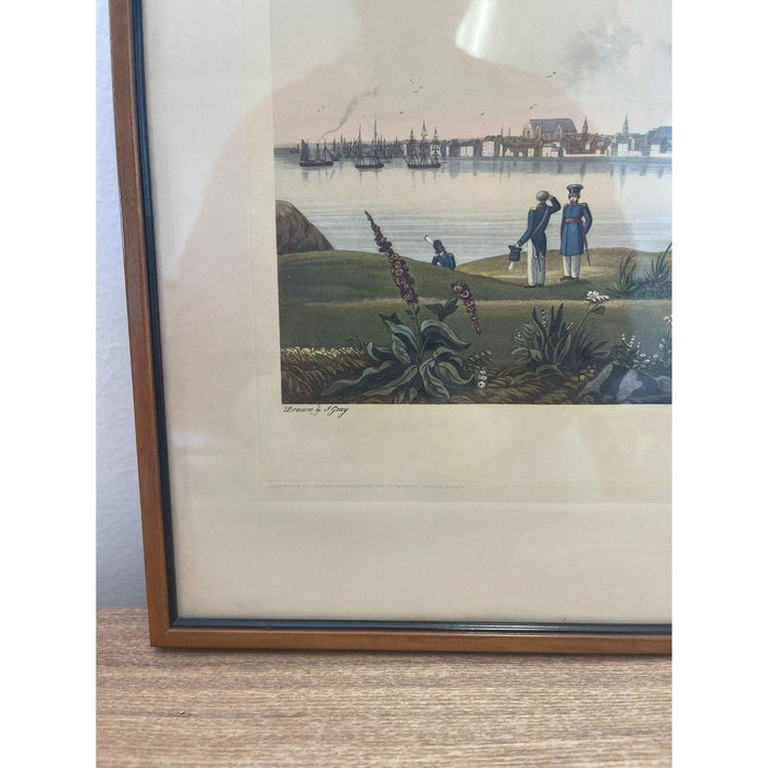 Vintage Framed Scenic Print of Montreal St. Helens Island by J Gray.