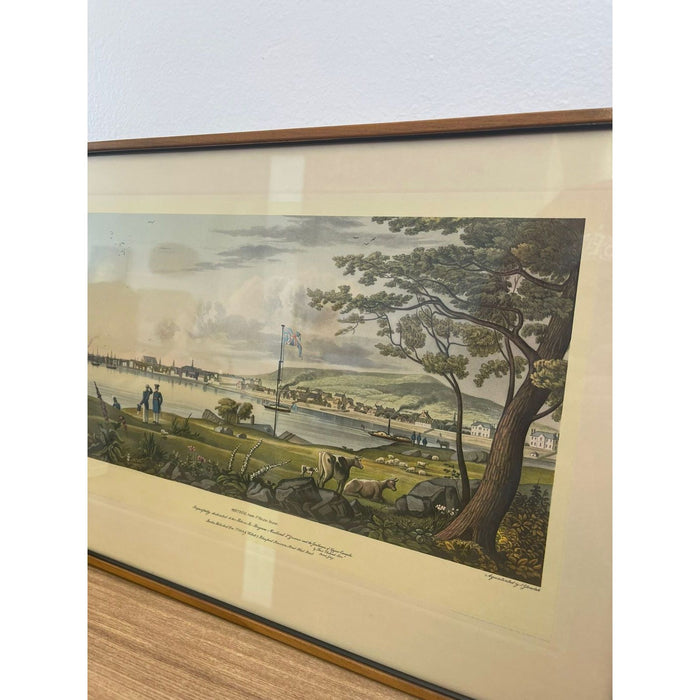 Vintage Framed Scenic Print of Montreal St. Helens Island by J Gray.