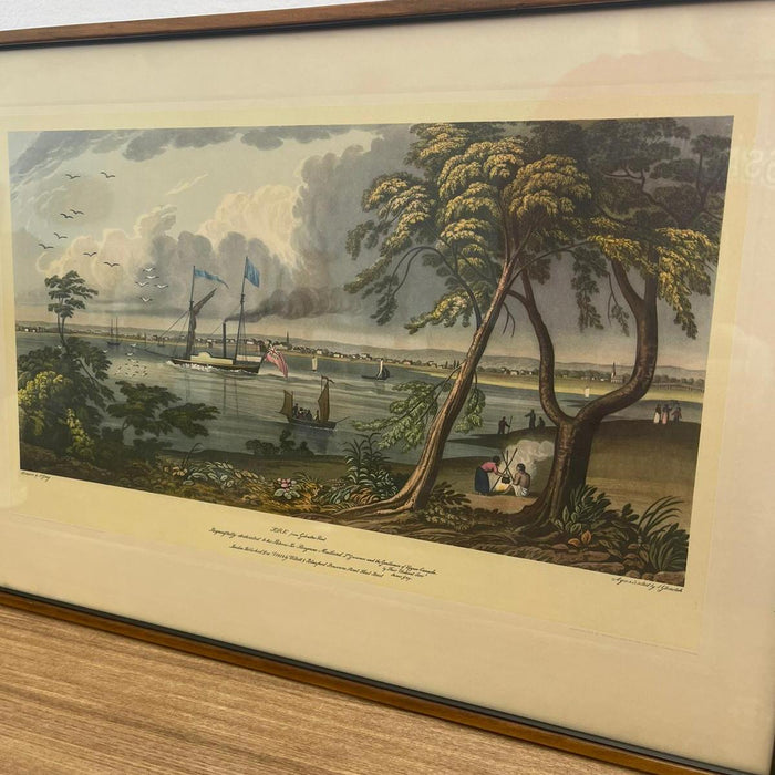 Vintage Framed Scenic Print of York From Gibraltar Point by J Gray