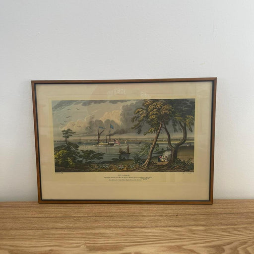Vintage Framed Scenic Print of York From Gibraltar Point by J Gray