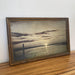 Vintage Framed Tinted Photograph of Beach Landscape.