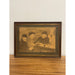 Vintage Framed and Signed Original Artwork of Men Sitting at a Table