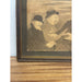 Vintage Framed and Signed Original Artwork of Men Sitting at a Table