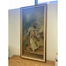 Vintage Framed and Signed Original Painted Portrait of a Woman on Fabric.