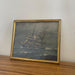Vintage Framed and Signed Print of Sail Boat at Sea.