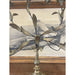Vintage French Style Brass and Metal Candelabra With Sculpted Lillie’s and Leaves.