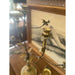 Vintage French Style Brass and Metal Candelabra With Sculpted Lillie’s and Leaves.