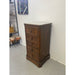 Vintage French Style Burl Wood Cabinet Nightstand With Marble Top.