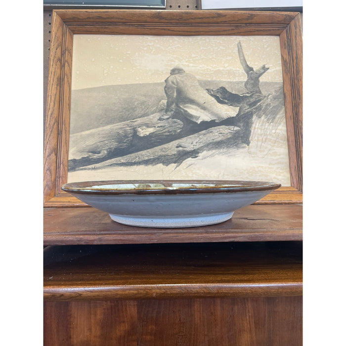 Vintage Gerald Newcomb Studio Pottery Plate Abstract Hand Painted