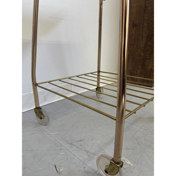 Vintage Gold Colored Cart on Wheels