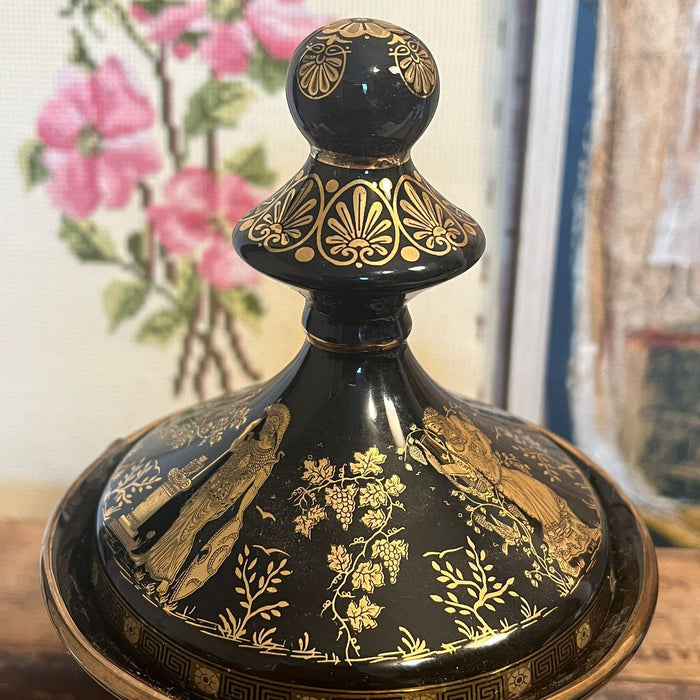 Vintage Greek Motif Candy Storage Dish ( online purchase only)